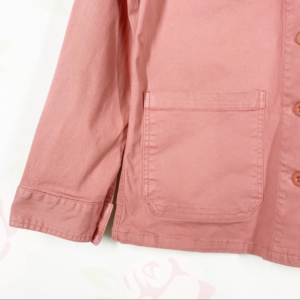 Sanctuary Clothing Salmon Pink Button Down Shirt Jacket Shacket S - Picture 4 of 10